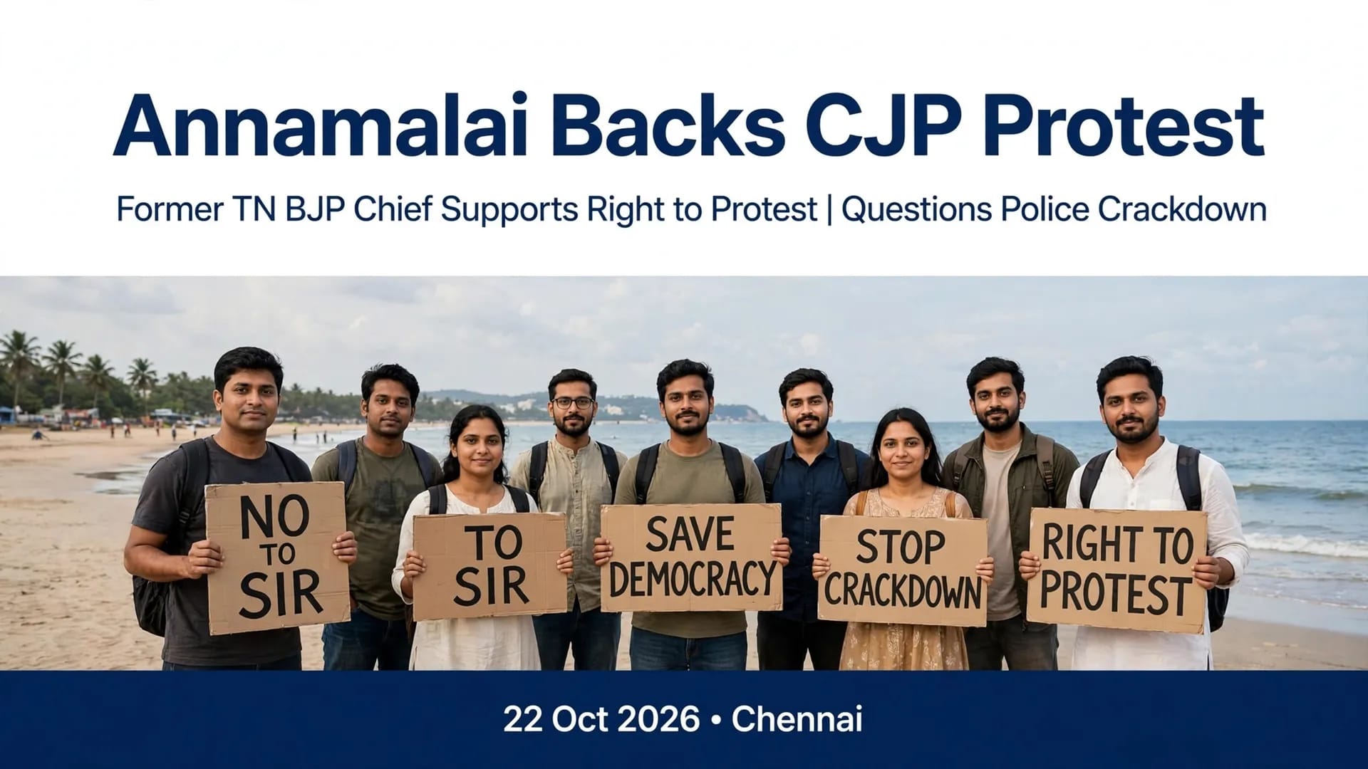 Annamalai Breaks Ranks  Backs CJP's Right to Protest, BJP Calls It Double Standards on SIR