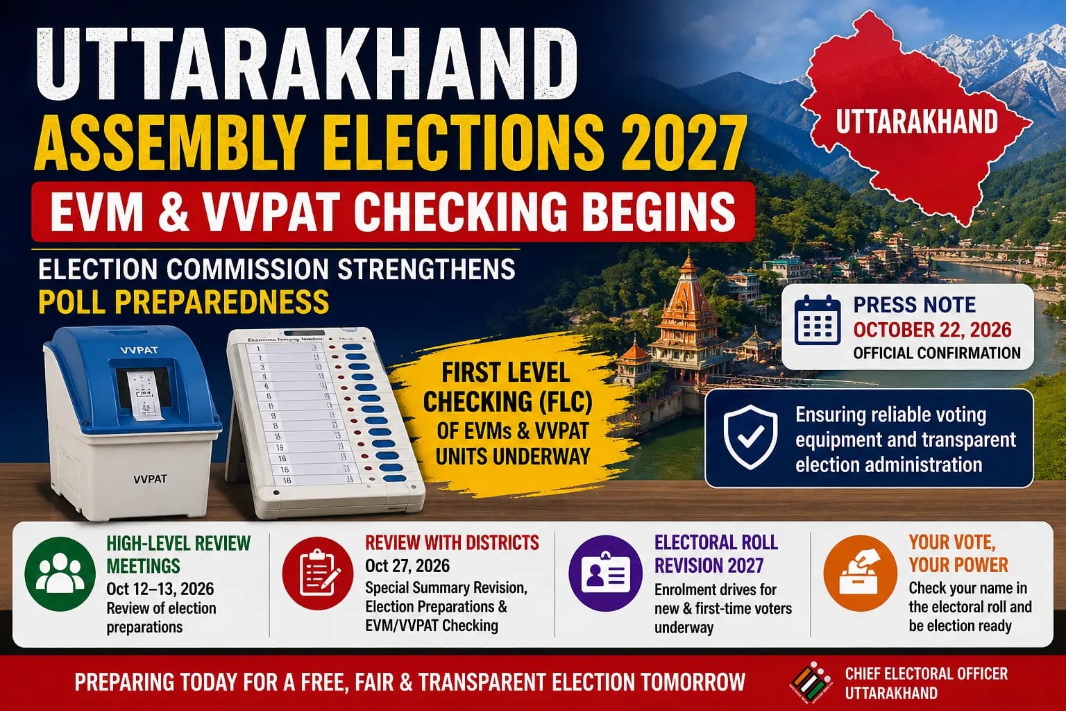 Uttarakhand Assembly Elections 2027: Election Commission Begins Preparations as Political Parties Gear Up for the Next Electoral Battle