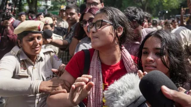 Neha Bora’s Prominence at Opposition Protest Sparks Debate Within Congress Neha Bora’s Prominence at Opposition Protest Sparks Debate Within Congress