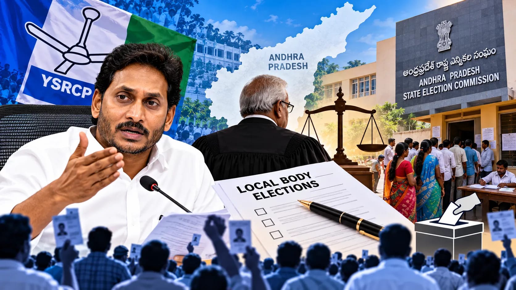 YSRCP Seeks Retired Judge-Led Panel to Oversee Andhra Pradesh Local Body Elections YSRCP Seeks Retired Judge-Led Panel to Oversee Andhra Pradesh Local Body Elections