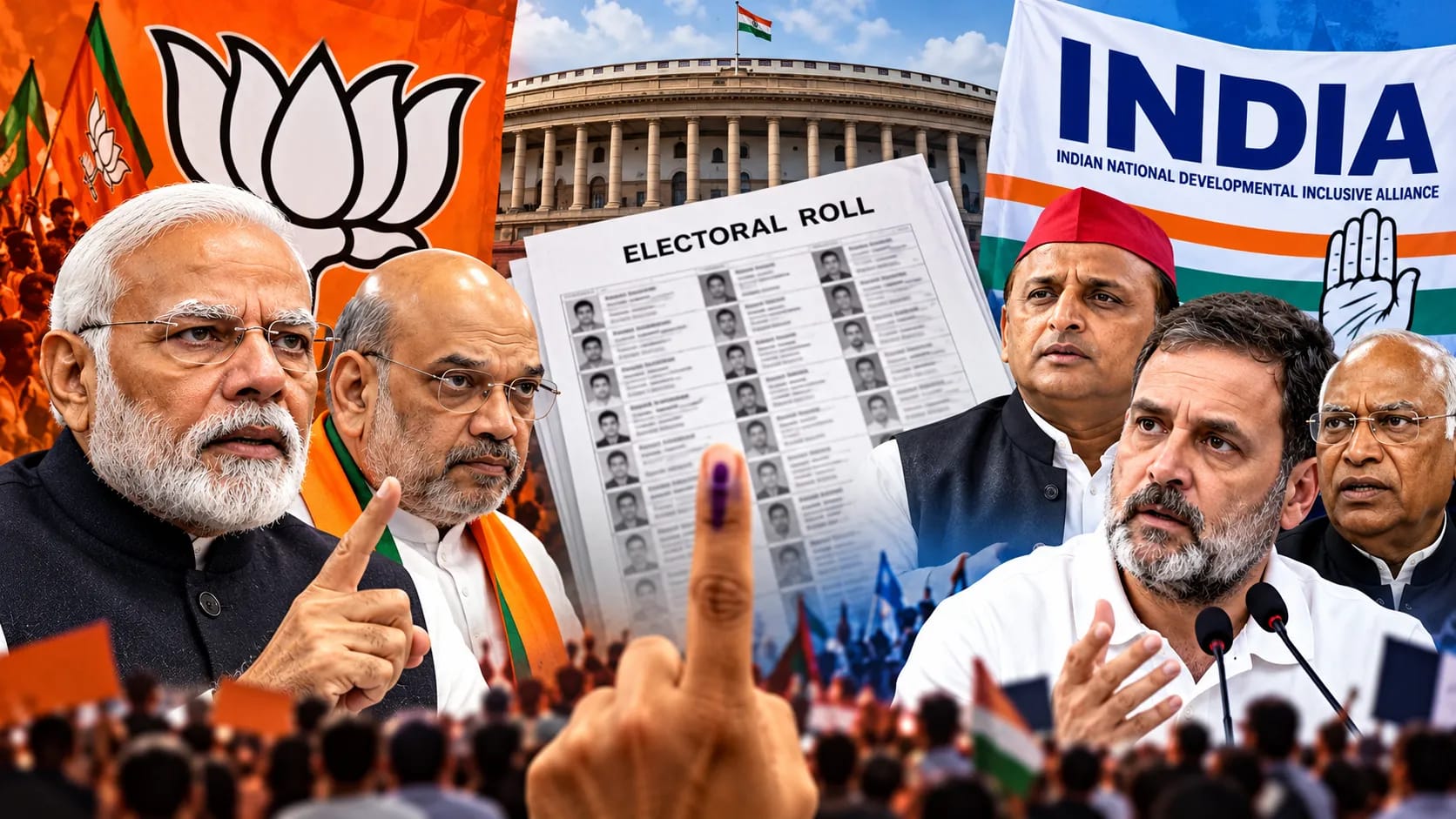 BJP vs INDIA Bloc: Why the Electoral Roll Debate Is Becoming a Larger Political Test BJP vs INDIA Bloc: Why the Electoral Roll Debate Is Becoming a Larger Political Test