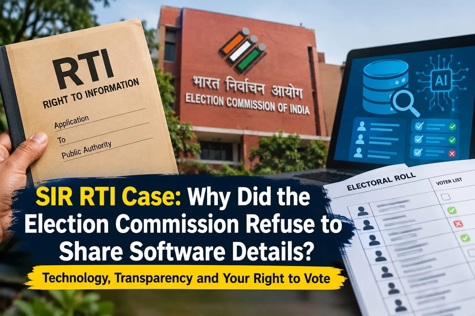 SIR Voter List Row: Why Did the Election Commission Reject an RTI Request About Its Software? SIR Voter List Row: Why Did the Election Commission Reject an RTI Request About Its Software?