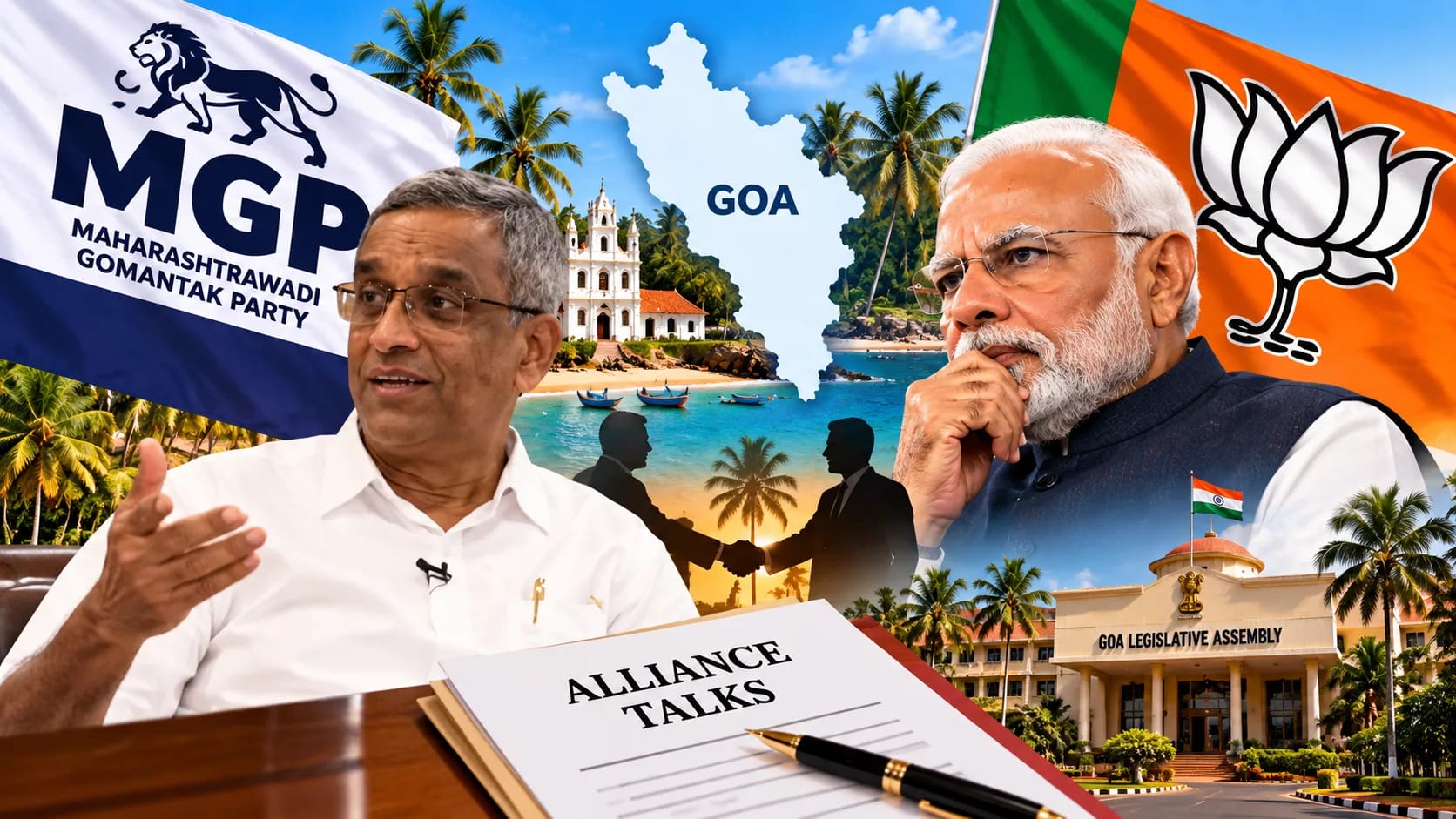 Goa Politics: MGP Stakes Claim to Seven Constituencies as BJP Alliance Talks Loom Goa Politics: MGP Stakes Claim to Seven Constituencies as BJP Alliance Talks Loom