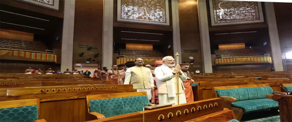 Lok-sabha-Building-Inaurguted1-1024x427 Today PM Narendra Modi Inauguration New Parliament Building in New Delhi
