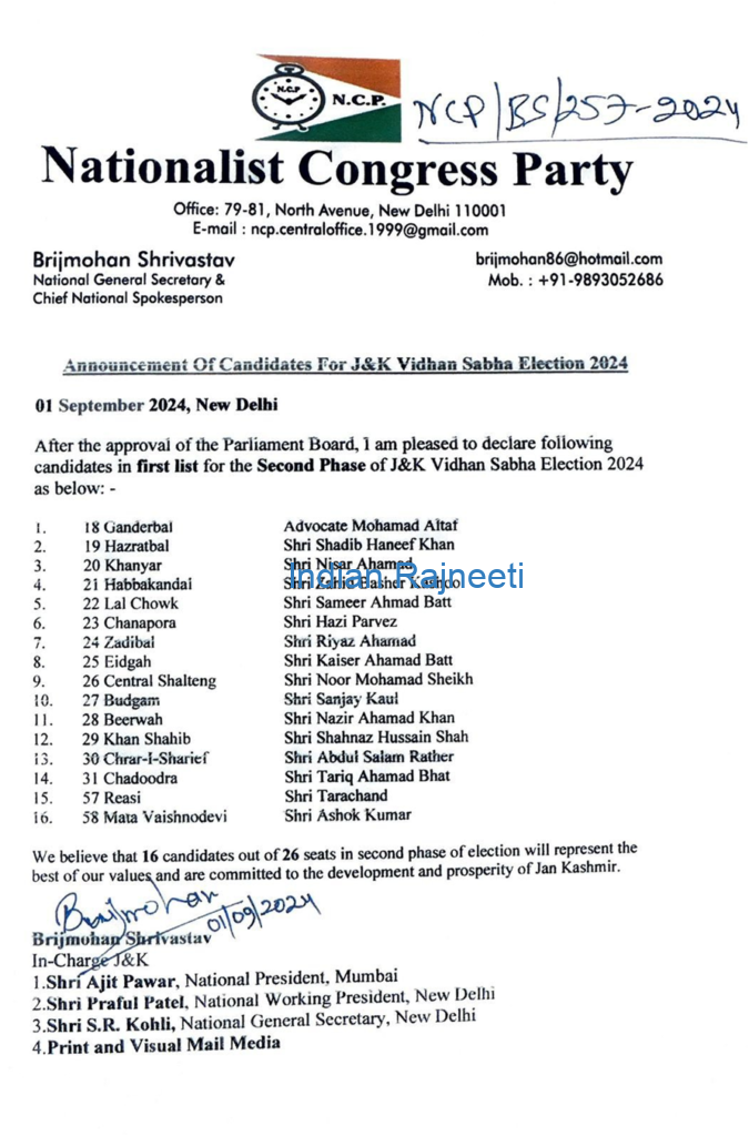 image-2-675x1024 NCP Releases 16 members list for J&K elections 2024