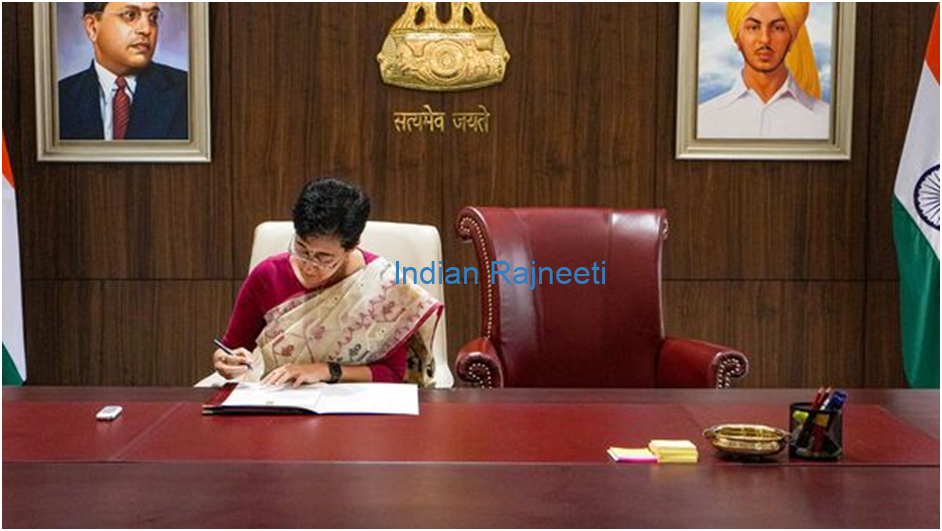 image-97 Atishi takes the charge as Delhi CM and leaves a chair empty