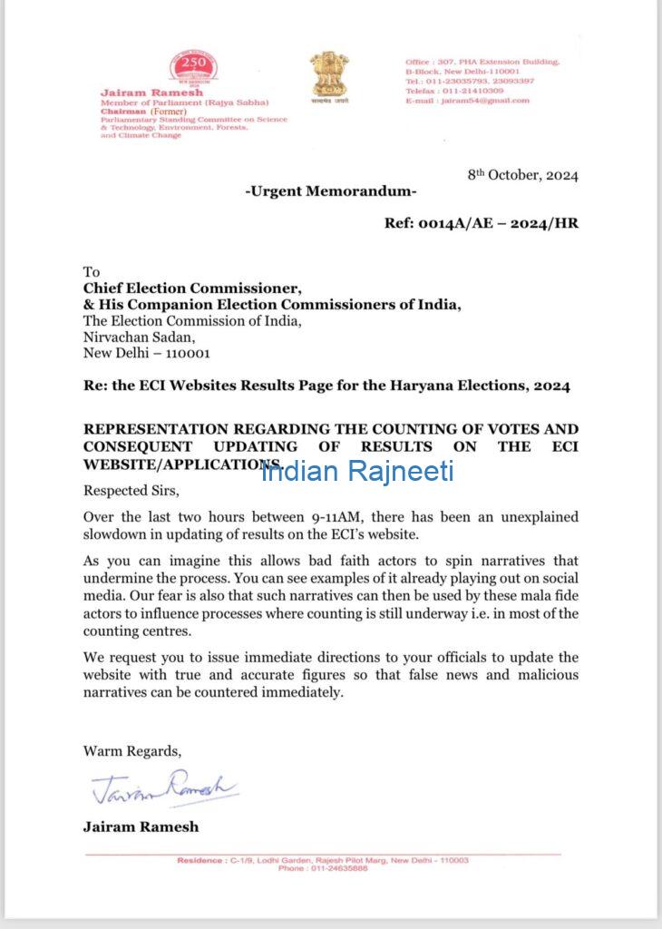 Jairam-Report-730x1024 Congress Leader Jairam Ramesh submits Memorandum to ECI